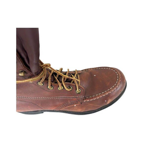 Field Stream Mason Vibram Leather Boots Size 10 B Brown Lace Up USA COMBAT main image 7
